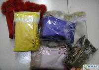 二手羊皮半截手套 兔皮边饰，舒适耐用